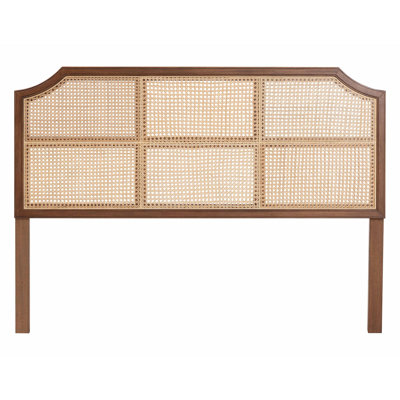 Baxton Studio Hermine Bamboo Woven Headboard - Solid Wood Bed Backrest Panel With Curved Top, Boho Coastal Bed Accent, Queen Size by Dakota Fields