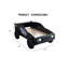 Lit simple moderne de style moderne de style Jeep rapide avec finition ultrabrillante veilleuses à DEL sur les phares, structure métallique, finition noire