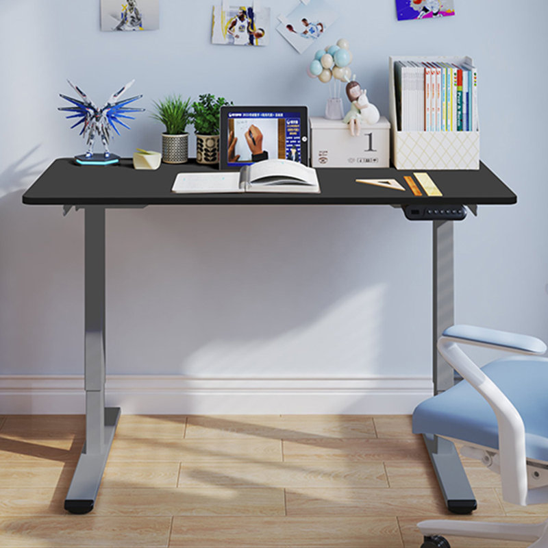 Electric Adjustable Height Standing Desk, Black/Gray, 35.43" H x 47.24" W x 23.62" D