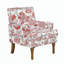 Chaise d'appoint, fauteuil floral, garniture cloutée-131276215