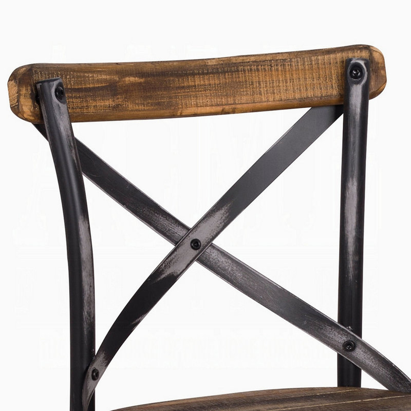 Chaise de bar 1 pièce, Noir antique