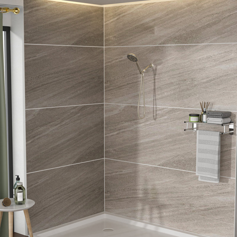 Douche à main multi-fonctions réglable - Douchette à 7 fonctions, nickel brossé
