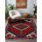 Kasbah Collection Digital Print Cotton-Polyester Burgundy Black Moroccan Rug-1104174372