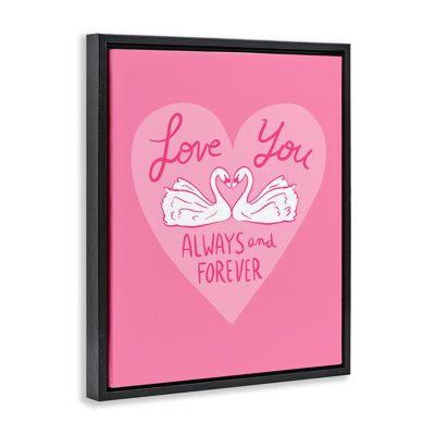 Cadre flottant Always & Forever Swans, conception par Juliet Meeks
