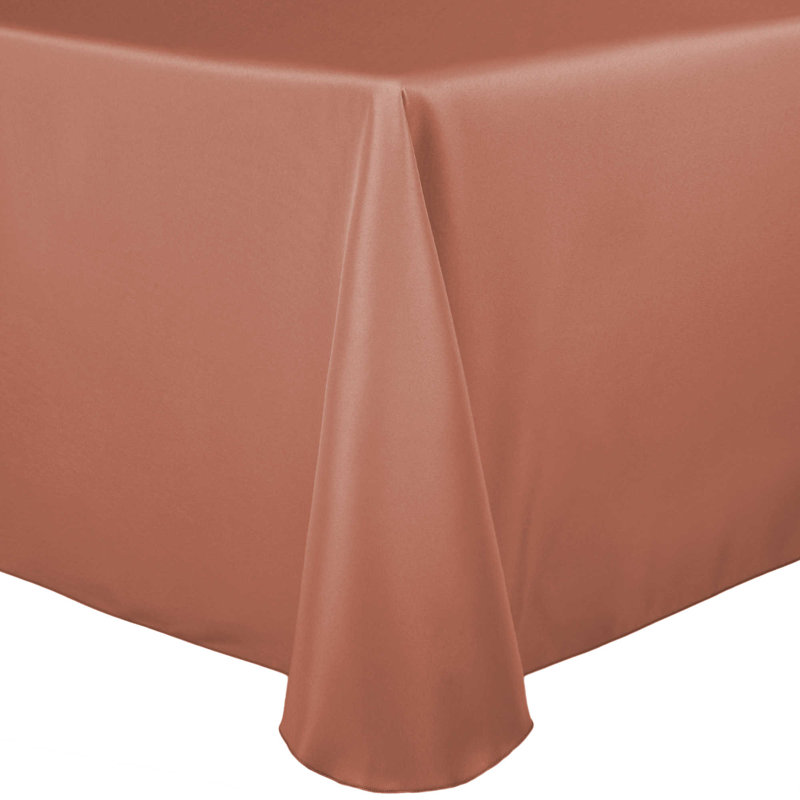 Solid Color Round Tablecloth, 1, 70" x 52", Coral