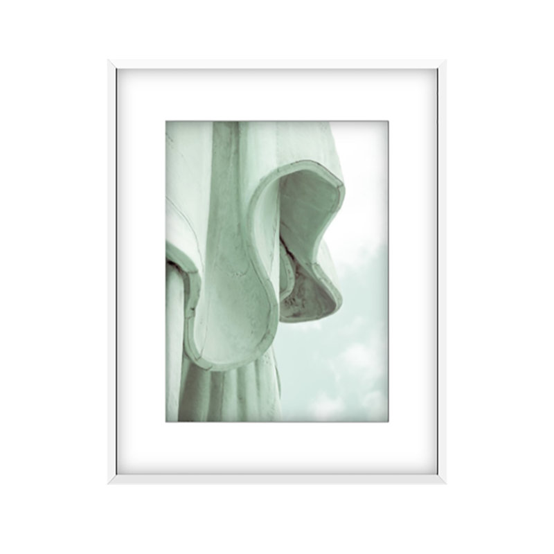 Toge Print by Francis Augustine, 27" H x 18" W x 0.8" D, White Framed Paper, White