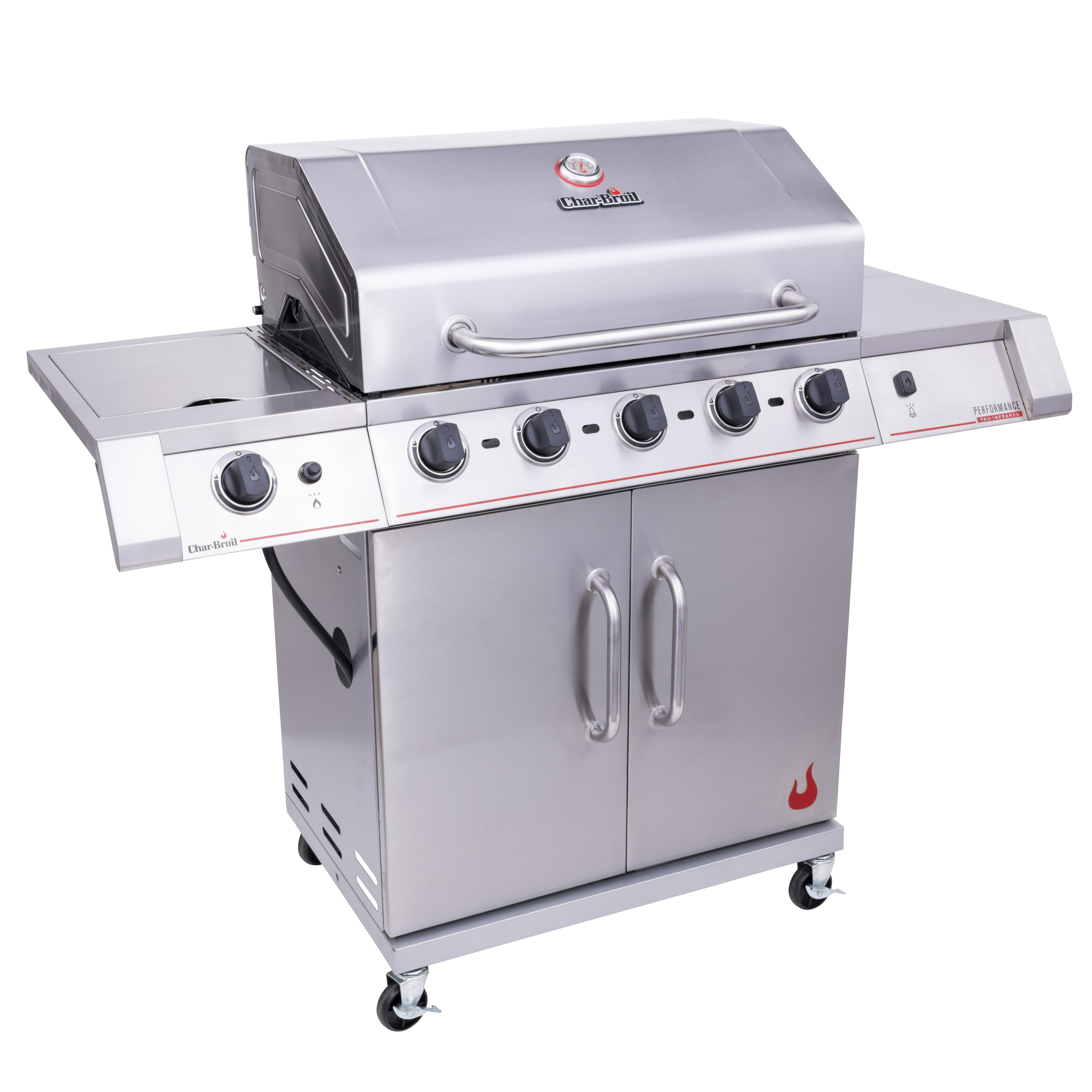 CharBroil Char-Broil 5 - Burner Liquid Propane 38000 BTU Gas Grill with Side Burner and Cabinet & Reviews Wayfair