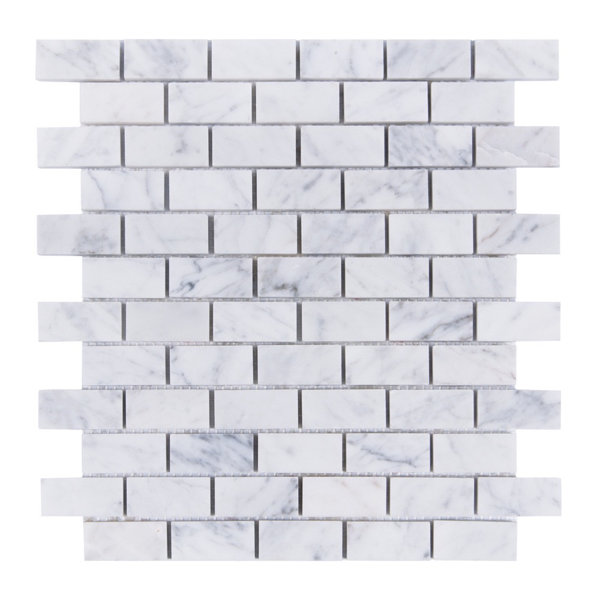 12" x 12" Marble Brick Joint Mosaic Wall & Floor Tile