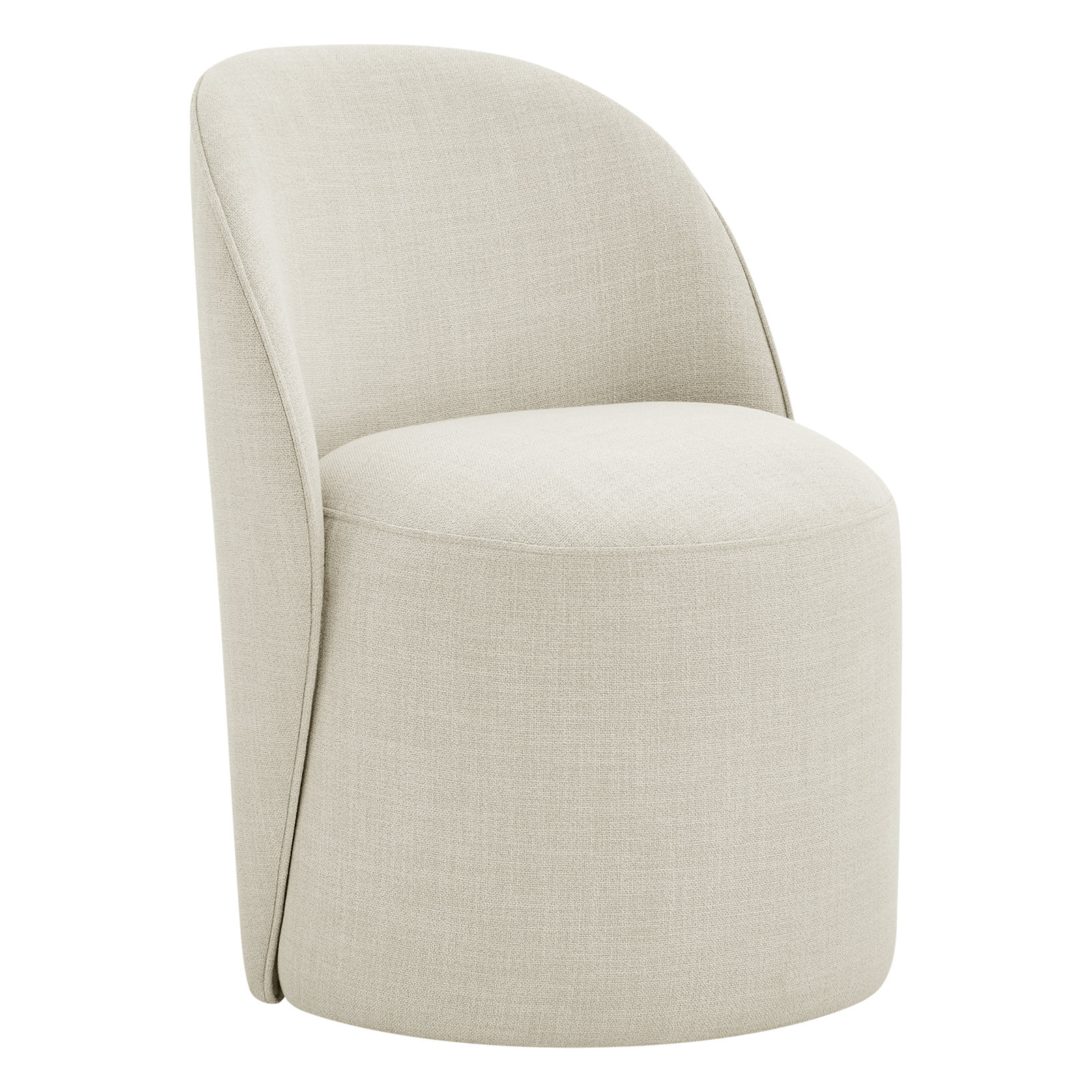 Lola Pine Dining Chair, Polyester Beige