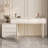 39.37"White Solid Wood Dressing Table and Storage Cabinet Set