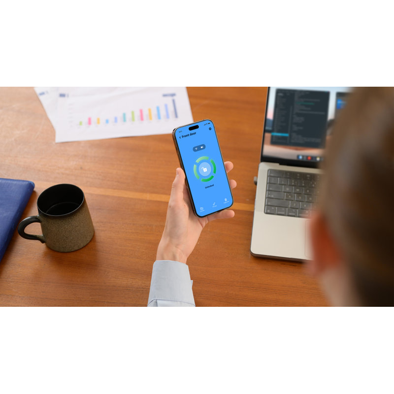Serrure à pêne dormant intelligent Philips Wi-Fi avec plusieurs méthodes d'accès, y compris lecteur d'empreintes digitales