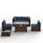 Bhairavi Wicker - Person Modular Patio Conversation Set with Cushions-630017005-663894000