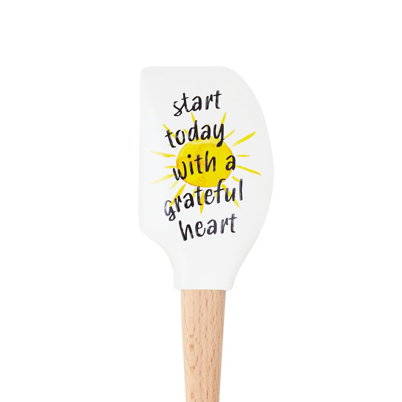 Spatule en silicone avec poignée en bois Tovolo Spatulart Grateful Heart