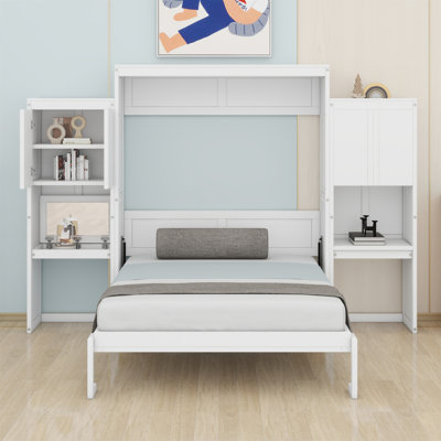 Lit escamotable avec bureau, coiffeuse et armoires Murphy
