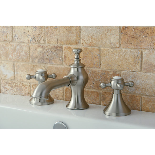 Robinet de salle de bain espacé Kingston, Nickel brossé