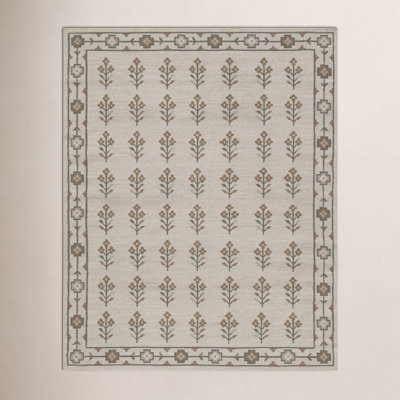 Heidi Flatweave Floral Wool Rug