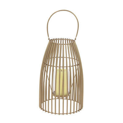 Lanterne bougie en fer et verre Enya