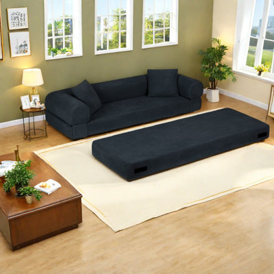 Compression Convertible Sofas, 80 Inch Foam Corduroy Modern Home Sleeper