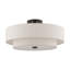 Ashaud Fabric Semi Flush Mount