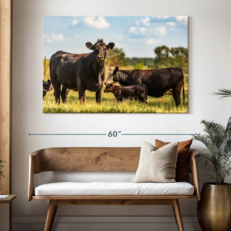 Brampt Grazing Angus Cows, 34" H x 51" W