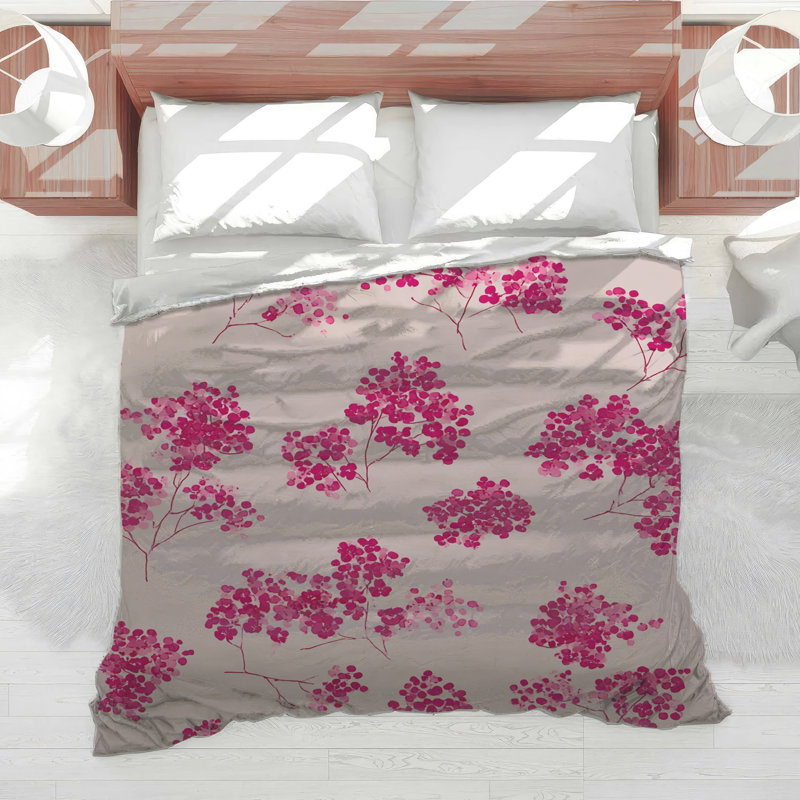 Floral Bedding Pattern Comforter Bohemian Boho, Twin Extra Long