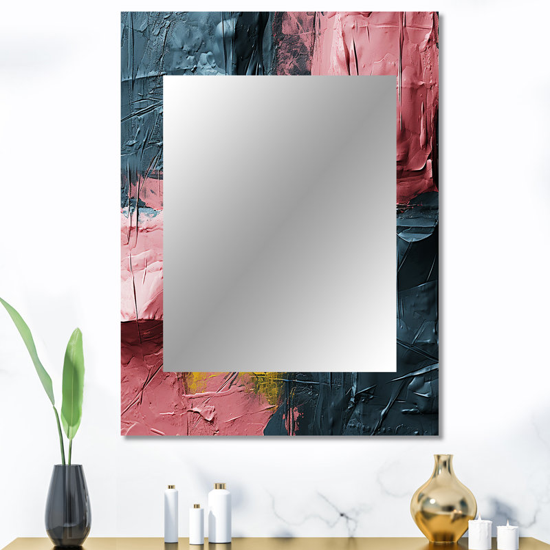 Windhaven - Abstract Decorative Mirror On Metal, 40 po x 30 po