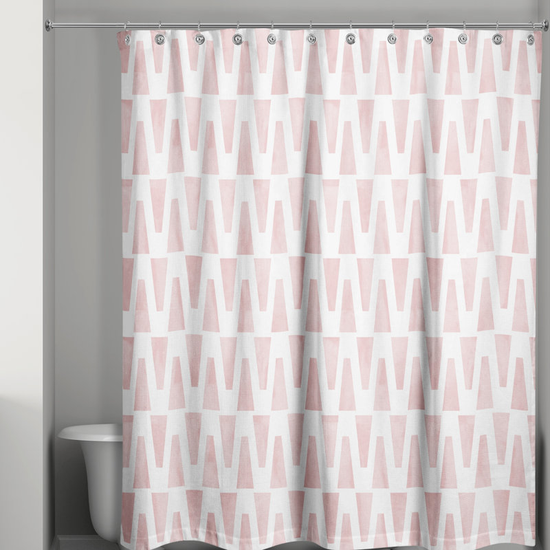  Rideau de douche simple Aiyannah, Rose