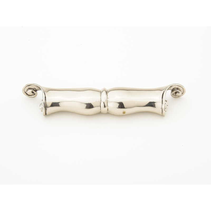 French Court Novelty Pull, White Brass
