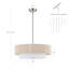 Lustre cylindrique semi-encastré à 4 lumières Reenat-360294257