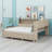 Daybed With Storage Shelves And 3 Drawers-1512725102