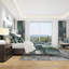 Ensemble de housse de couette chic et métallique Metallic Indigo and Gold III - Microfibre polyester-38756904
