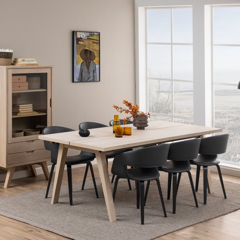 Montgomeryville Dining Table, 74.6cm H x 95cm W x 200cm L, White Oak