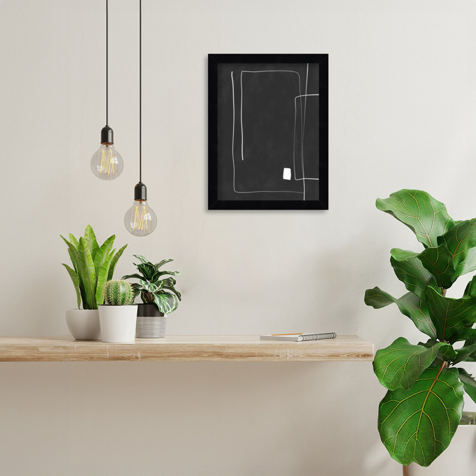 Iveta "Black and White 36" Print, Black, 13" H x 10" W