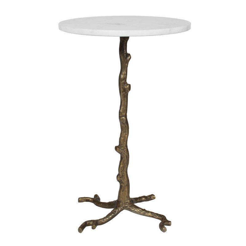 Uttermost Calais White Marble Accent Table