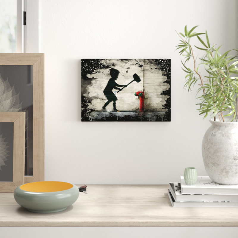 Fire Hydrant - Wrapped Canvas, 50cm H x 76cm W
