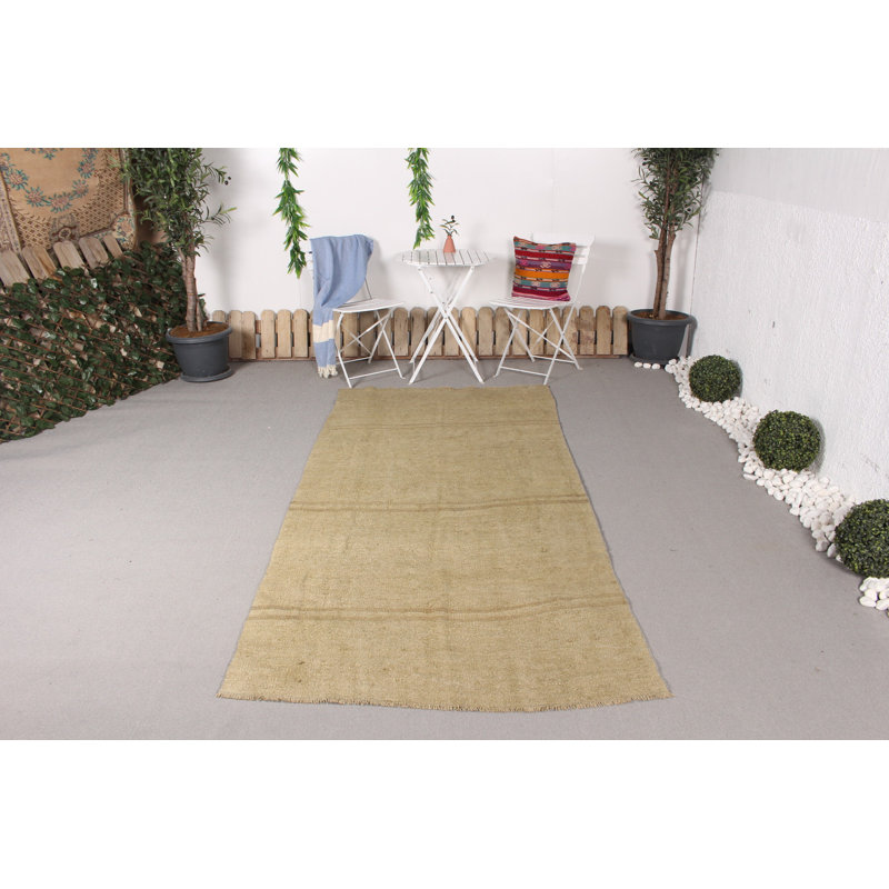 Tapis rétro en laine tissé à plat à motif anatolien à motif éclectique