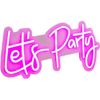 Enseigne néon Let's Party 12 "