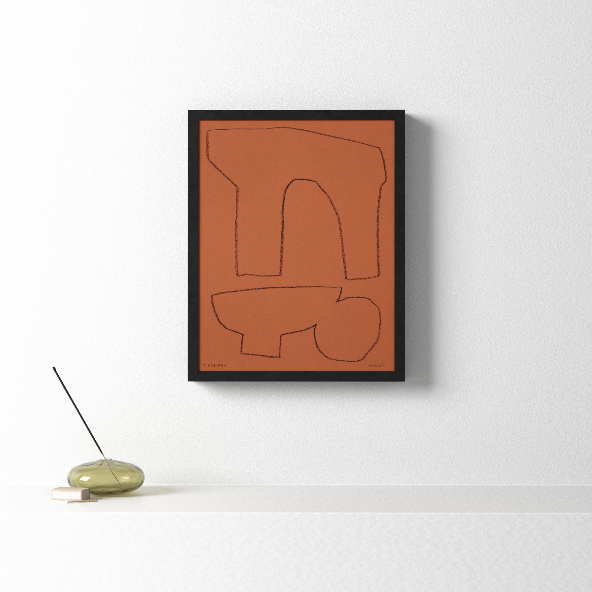 Earth 1 by Michael Kempen, 16" W x 20" H, Black Framed