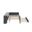 Lit plateforme double tapissier avec bureau et lit gigogne-263334900