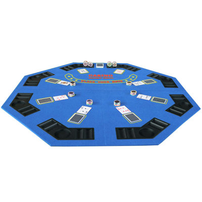 Plateau de table de poker 48 "pliable IDS Octagon avec sac de transport pour 8 joueurs