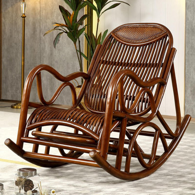 Rattan woven home casual cool rocking chair