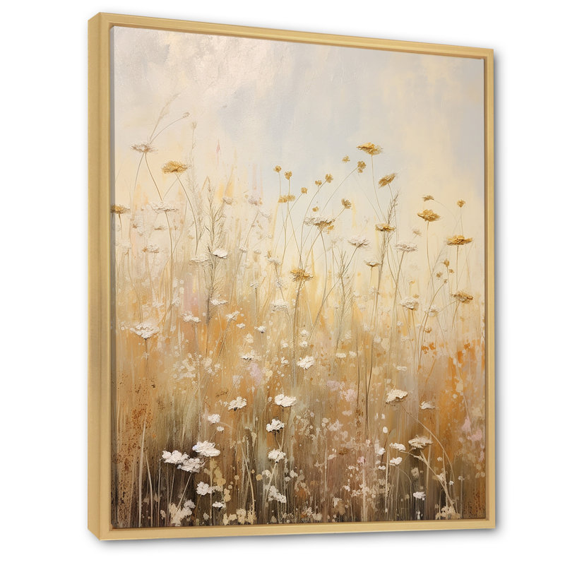 «Meadow Of Dreams V» sur toile, Cadre naturel flottant, H 32 po x l 16 po x P 1 po