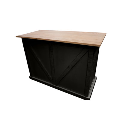 Zynah Rolling Kitchen Island with Solid Wood Top by Gracie Oaks