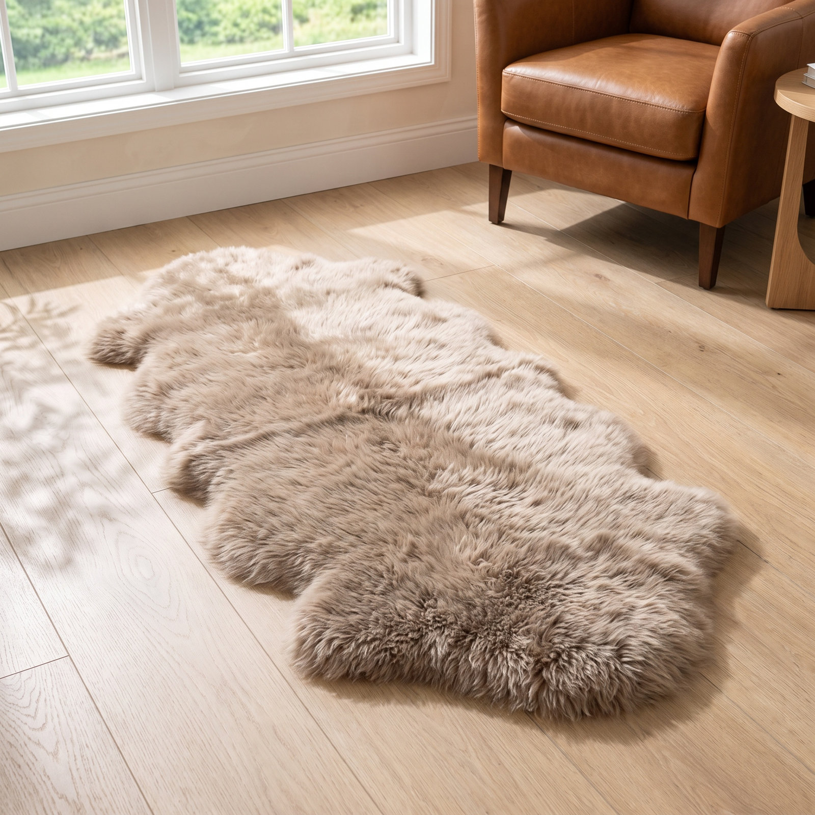Izola Hand-Woven Sheepskin Rug