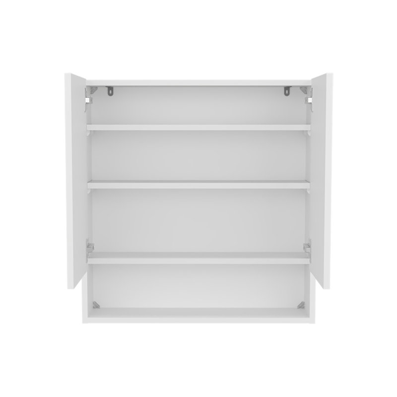 Pharmacie, 2 portes, 4 tablettes, blanc