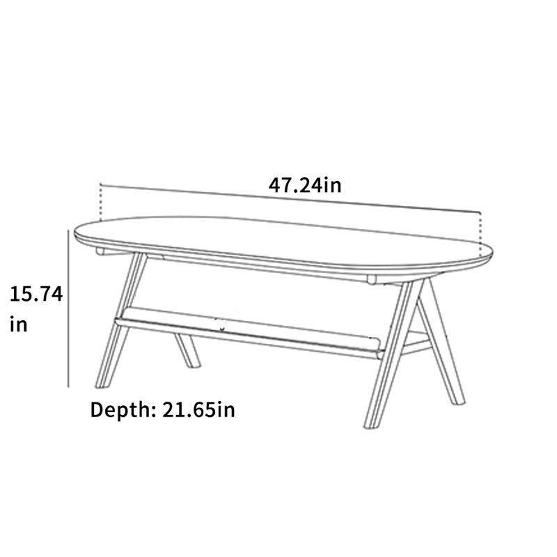 Oval Slab Coffee Table