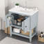 Meuble-lavabo moderne et simple avec tablette ouverte et tablette de porte-105205759