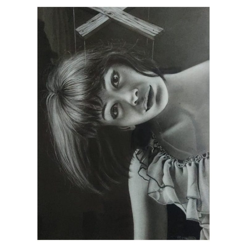 Sad Puppet Girl | Charcoal & Graphite | By Nidhi