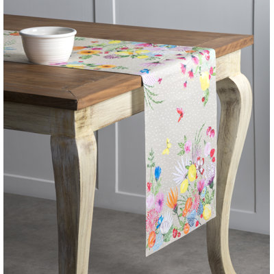 Floral 100% Cotton Table Runner