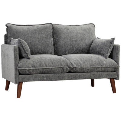 HOMCOM 2 Seater Sofa with Spring Cushions for Small Space